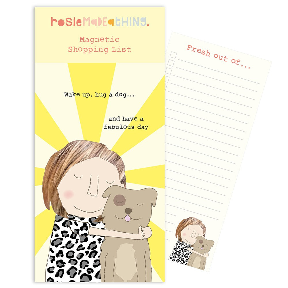 Hug a dog magnetic notepad  image 0