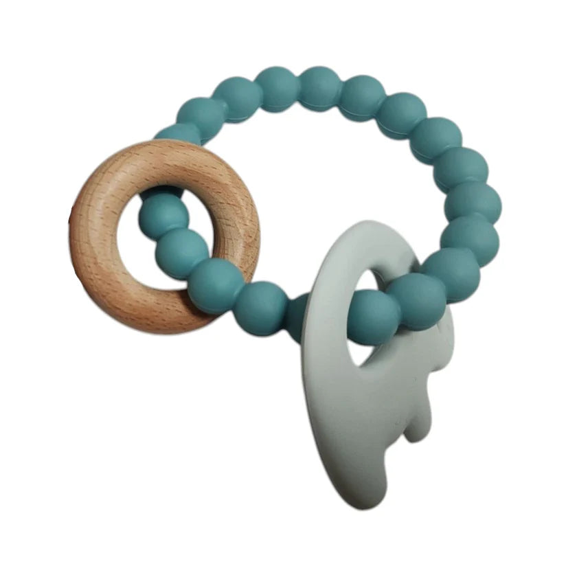 Elephant teether beads - blue image 0
