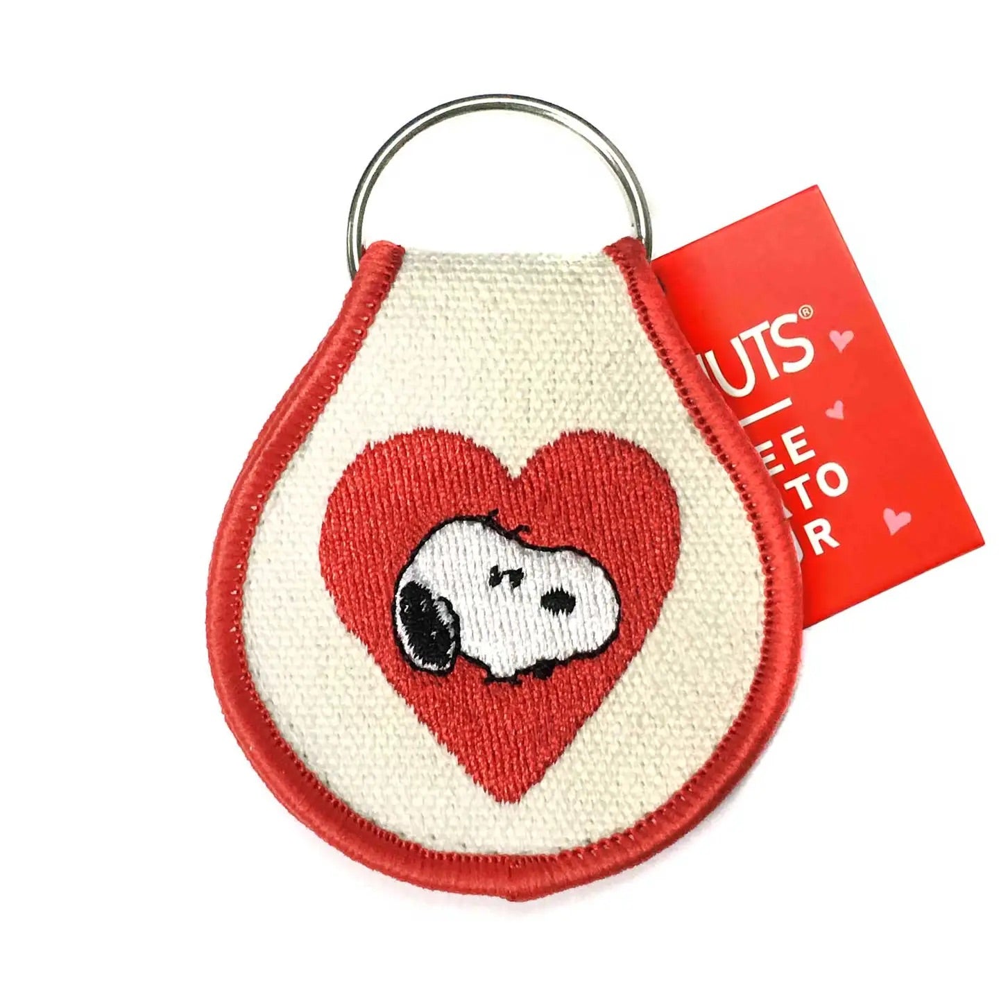 Snoopy heart patch keychain  image 0